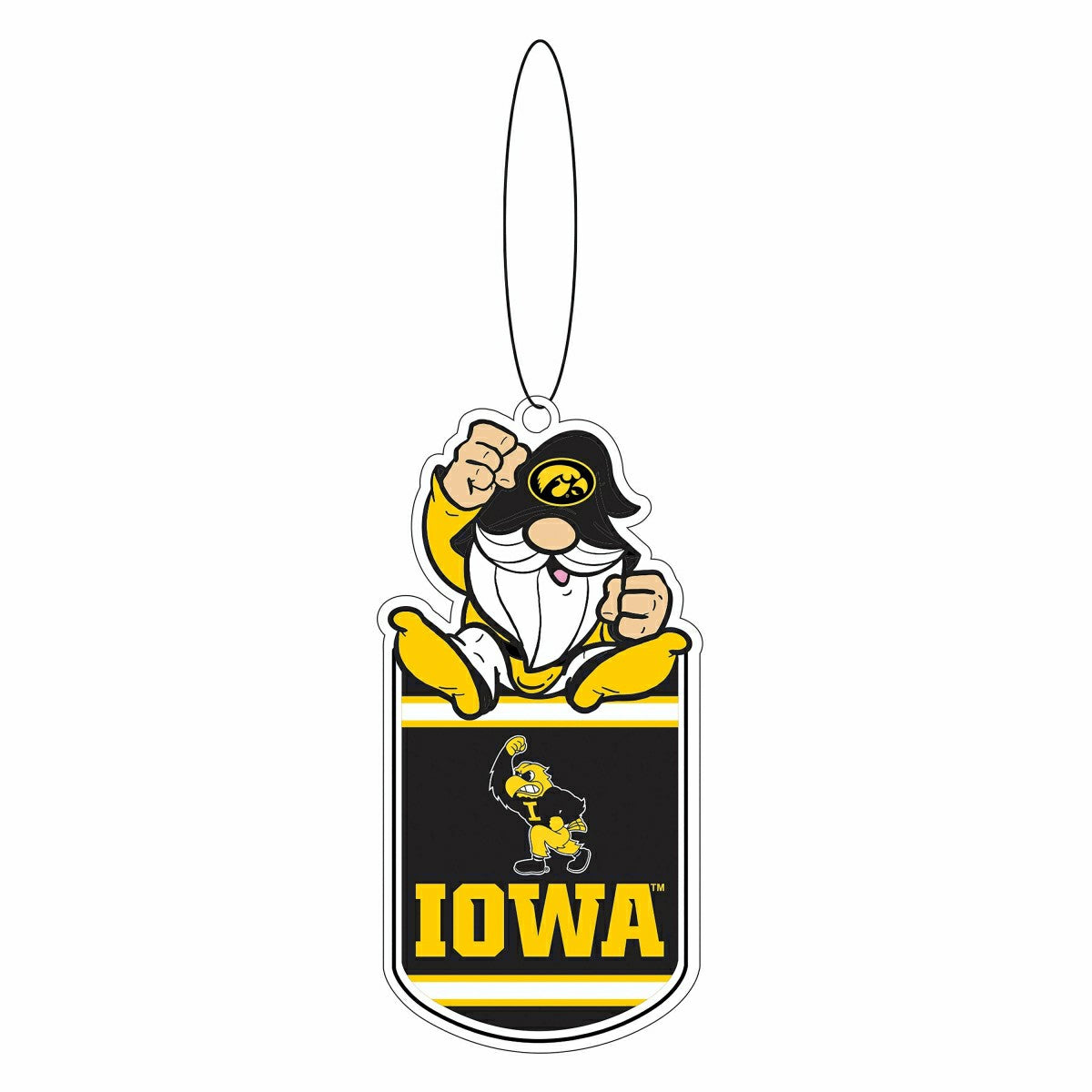 University of Iowa Gift Tag Ornament, Gnome Fan - Collegiate Sale Home