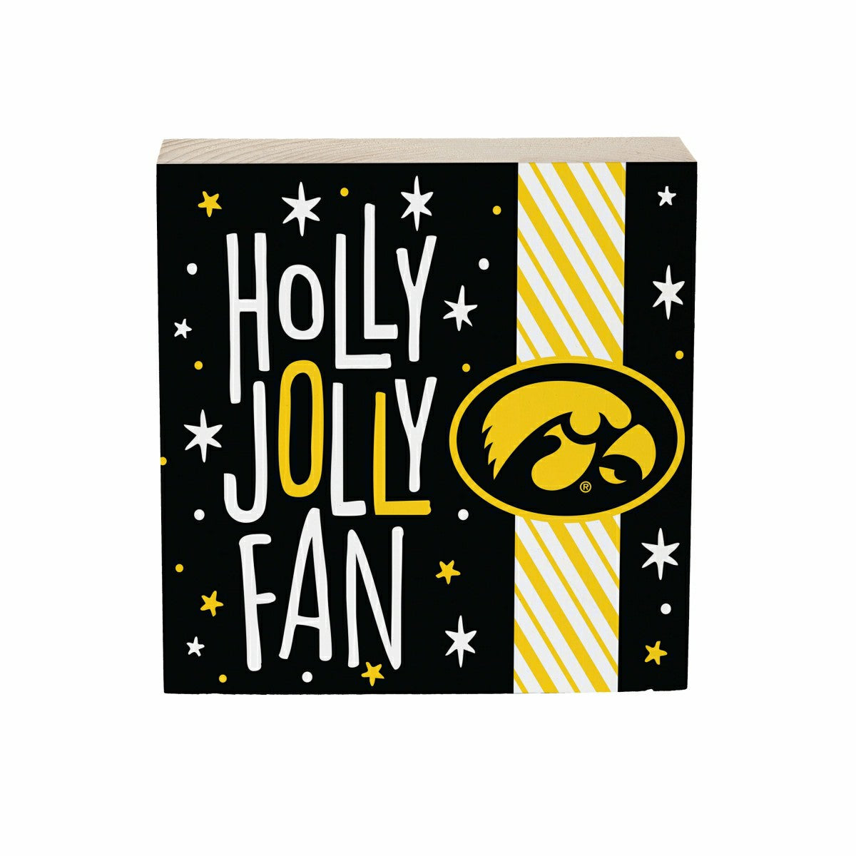 University of Iowa Block, Holiday, 6x6 - Collegiate Home
