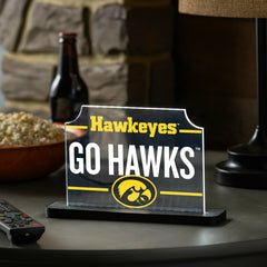 University of Iowa College Rectangle Desklite LED Decor - Collegiate Home