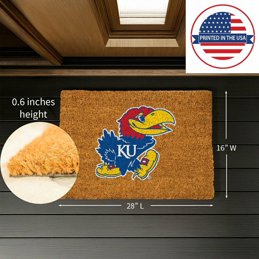 Coir Mat, 16"x28", University of Kansas - Collegiate