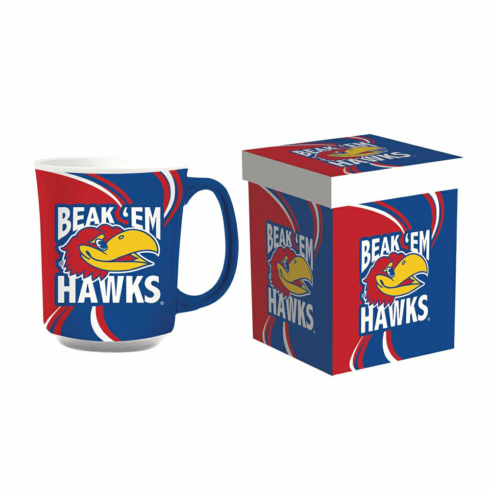 University of Kansas, 14oz Ceramic Cup of Awesome with Matching Box - Collegiate Home
