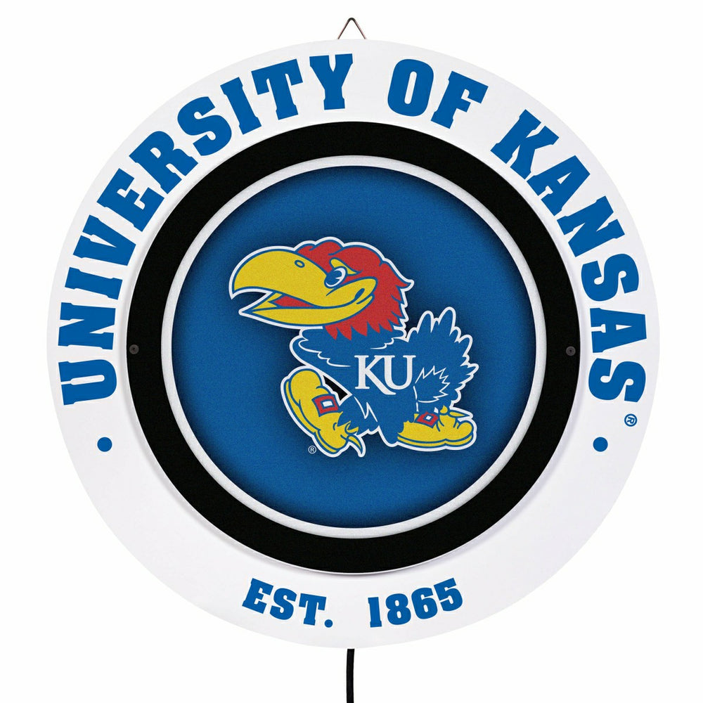 University of Kansas, Metal Lite, Round - Collegiate