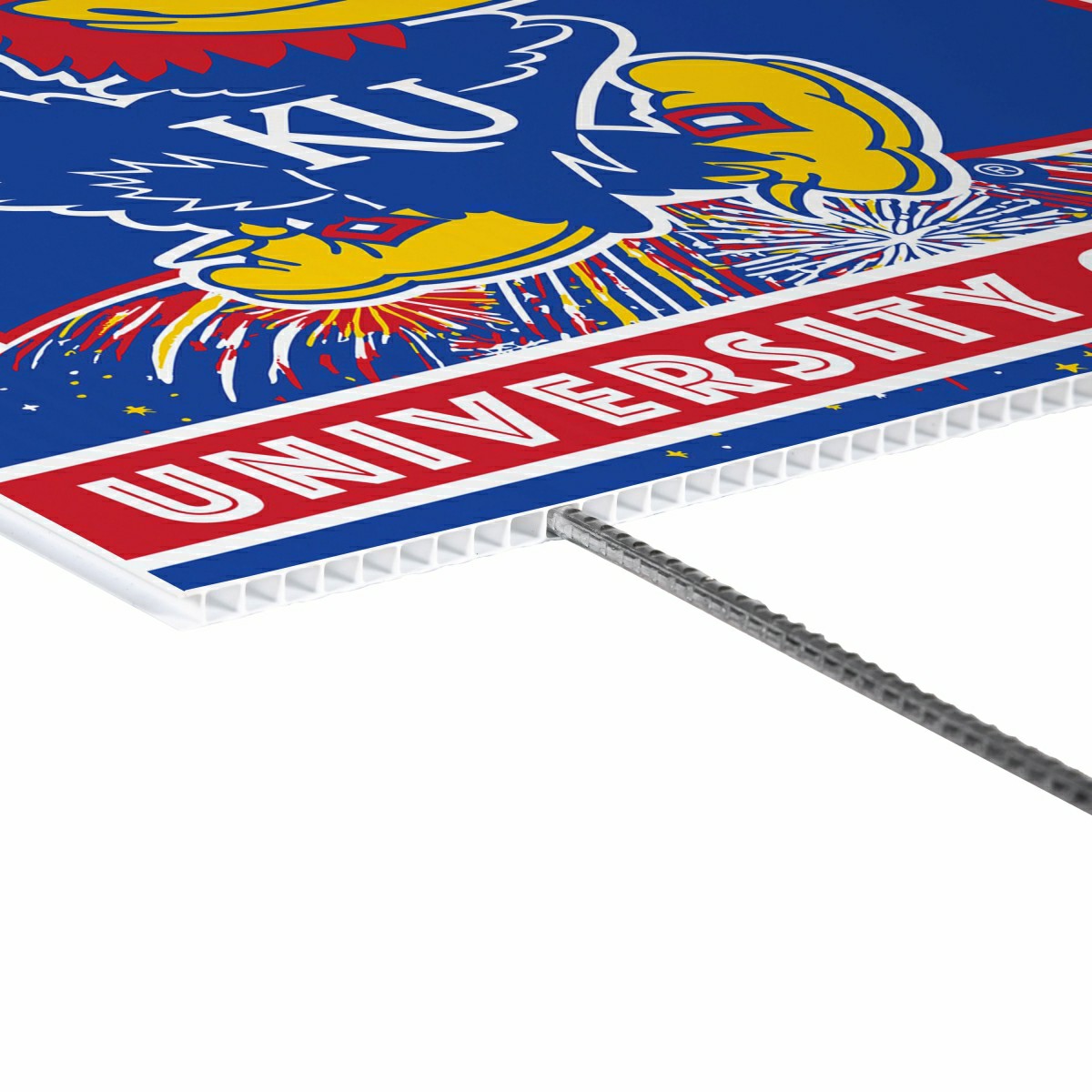 University of Kansas Yard Sign, Patriotic - Collegiate Home