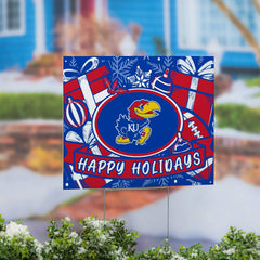 University of Kansas Yard Sign, Holiday - Collegiate Home