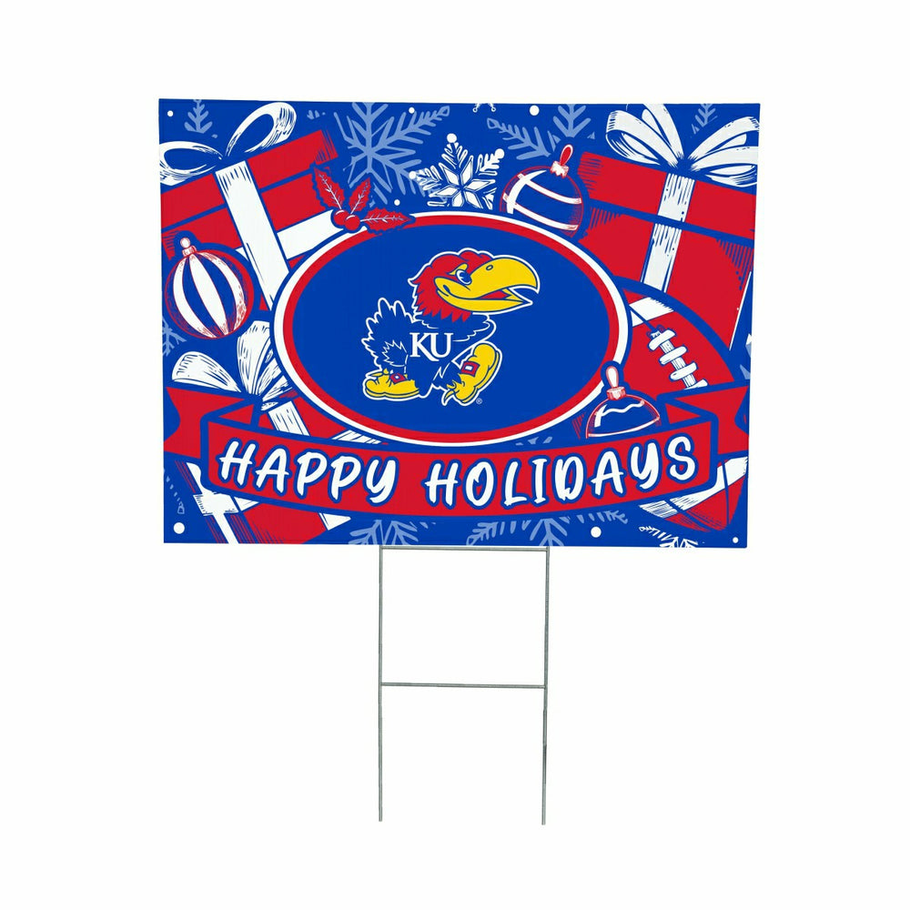 University of Kansas Yard Sign, Holiday - Collegiate Home