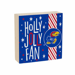 University of Kansas Block, Holiday, 6x6 - Collegiate Home
