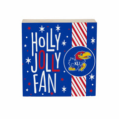 University of Kansas Block, Holiday, 6x6 - Collegiate Home