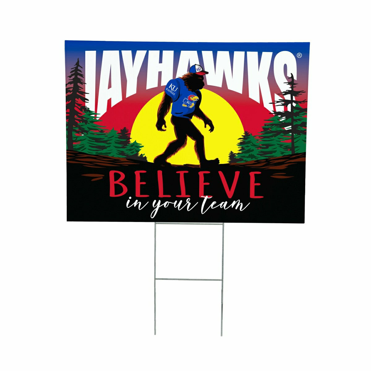 University of Kansas Yard Sign, Bigfoot - Collegiate Home