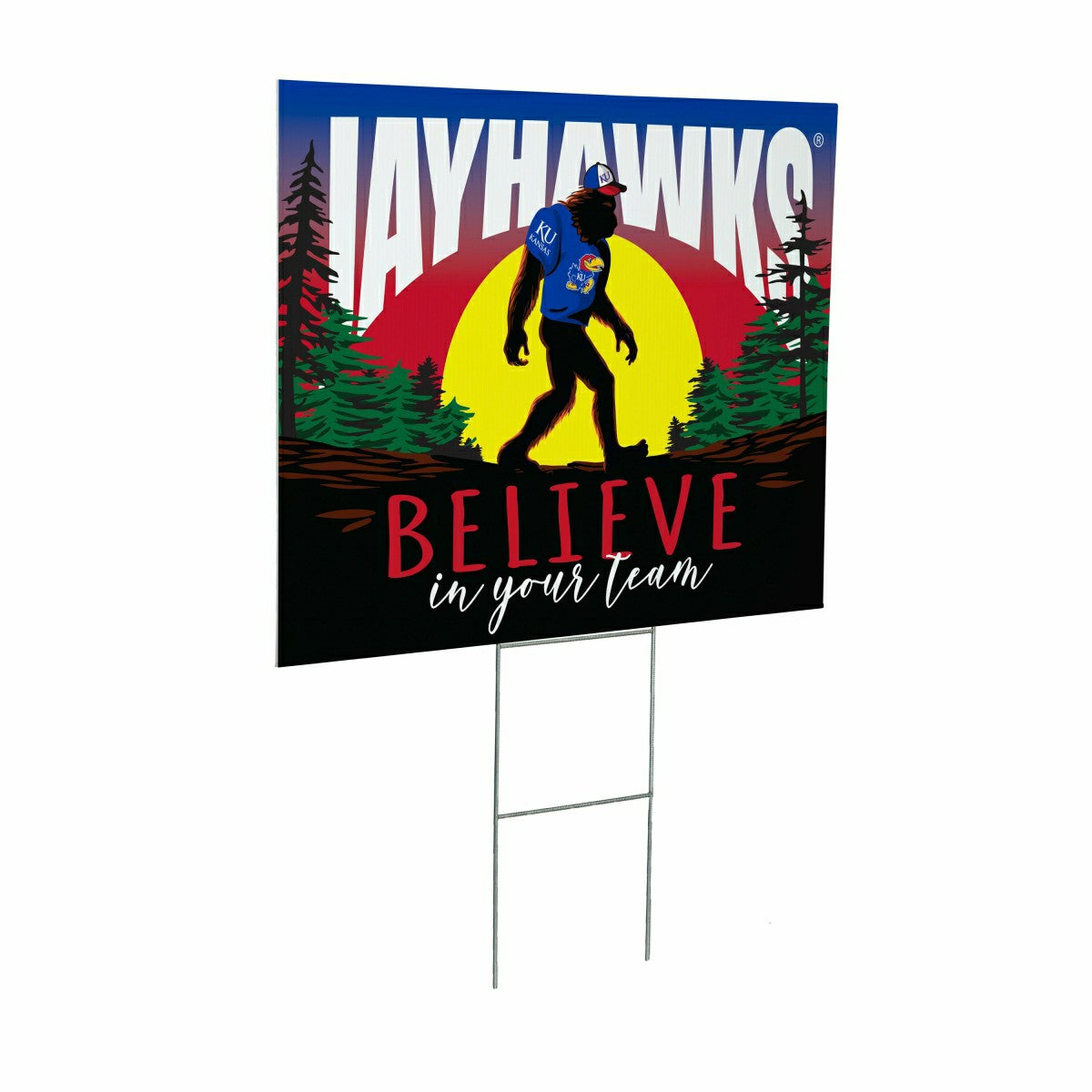 University of Kansas Yard Sign, Bigfoot - Collegiate Home