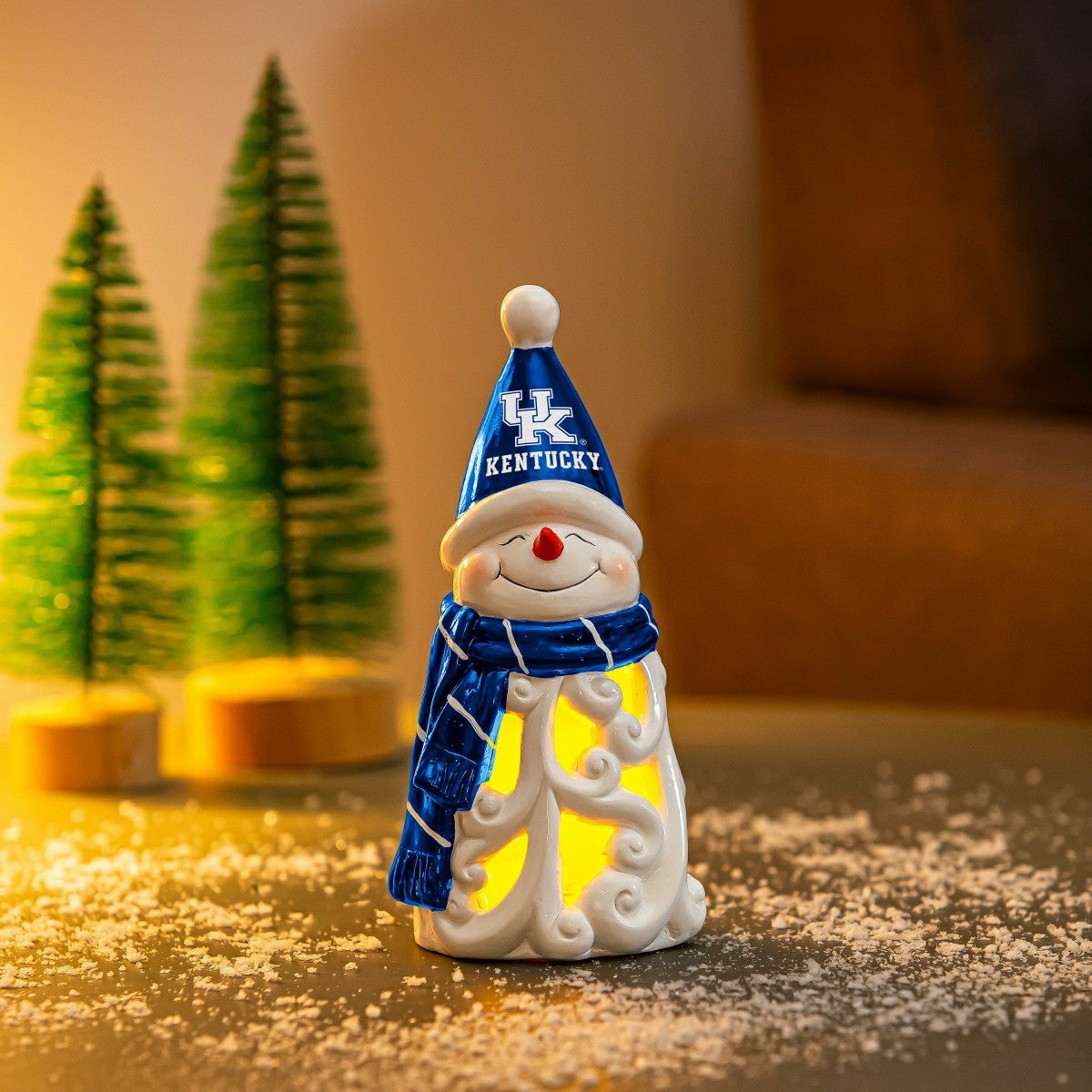 University of Kentucky Snowman LED Statuary, 8" - Collegiate Home