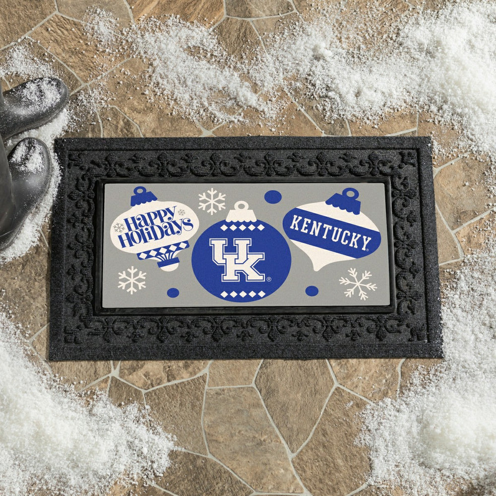 University of Kentucky Holiday Flocked Coir Sassafras Switch Mat, 22"x - Collegiate