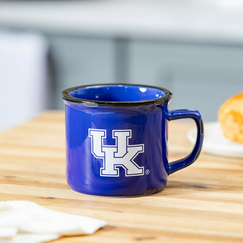 University of Kentucky Ceramic Camp Cup with Enamel Finish, 14oz - Collegiate Home