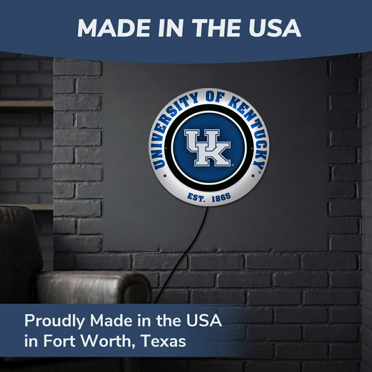University of Kentucky, Metal Lite, Round - Collegiate