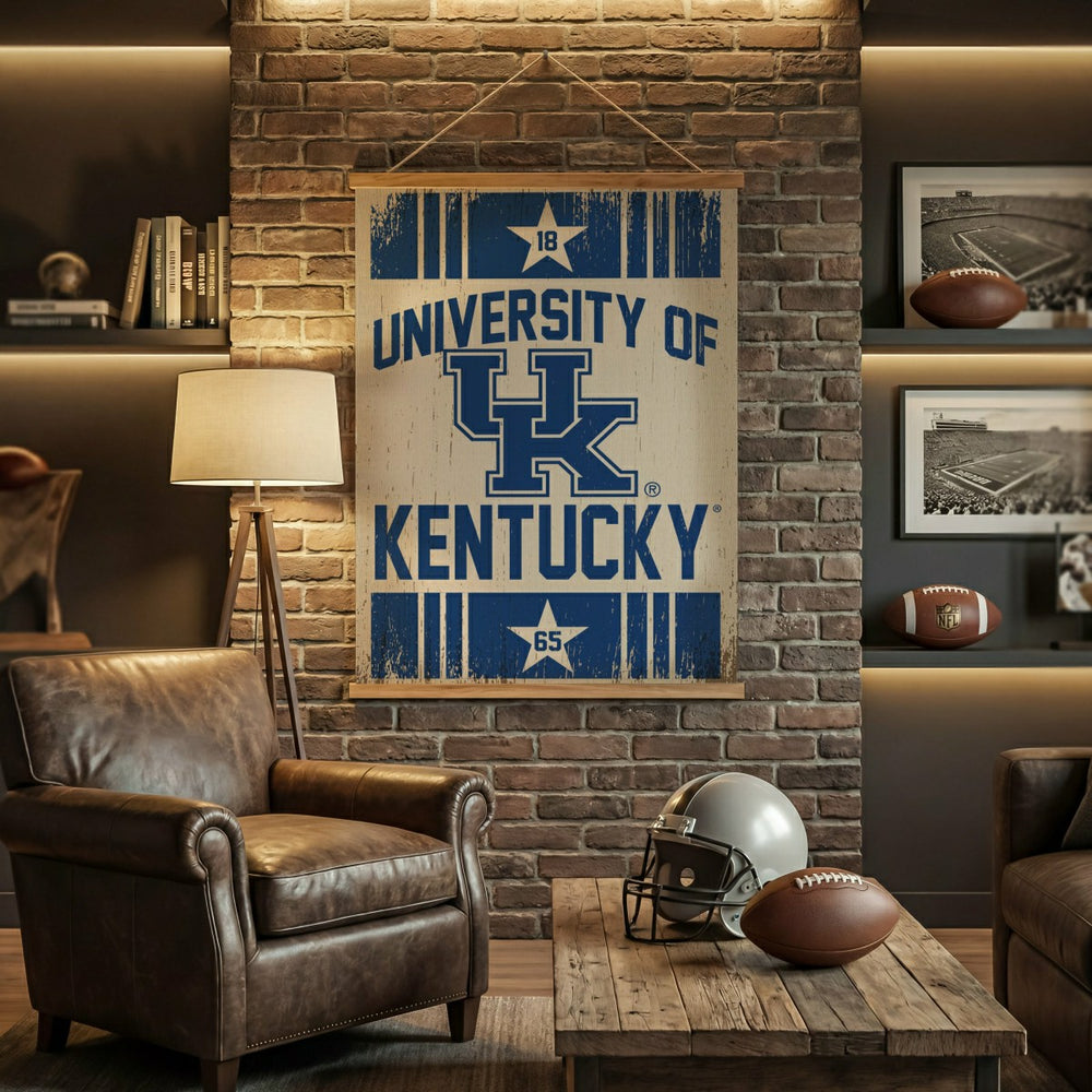 University of Kentucky, Canvas Wall Tapestry, Large, 54x36 - Collegiate Home