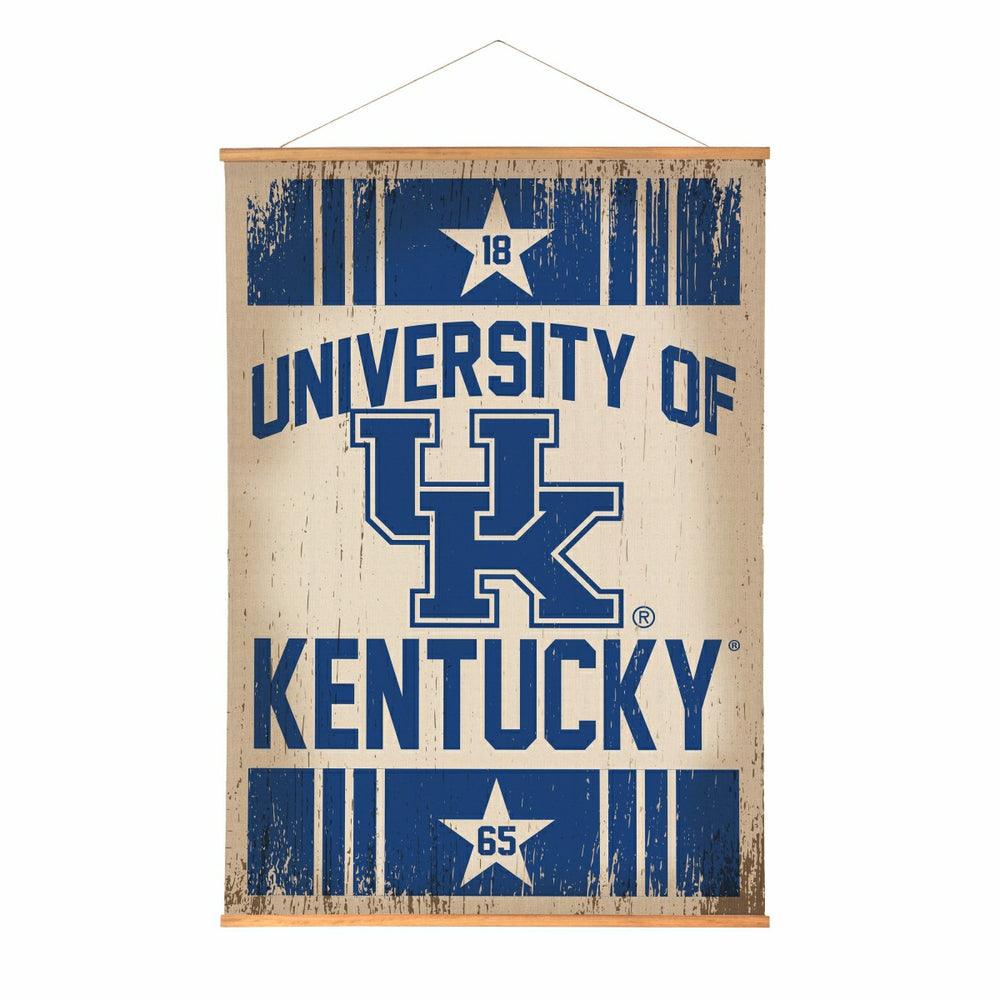 University of Kentucky, Canvas Wall Tapestry, Large, 54x36 - Collegiate Home