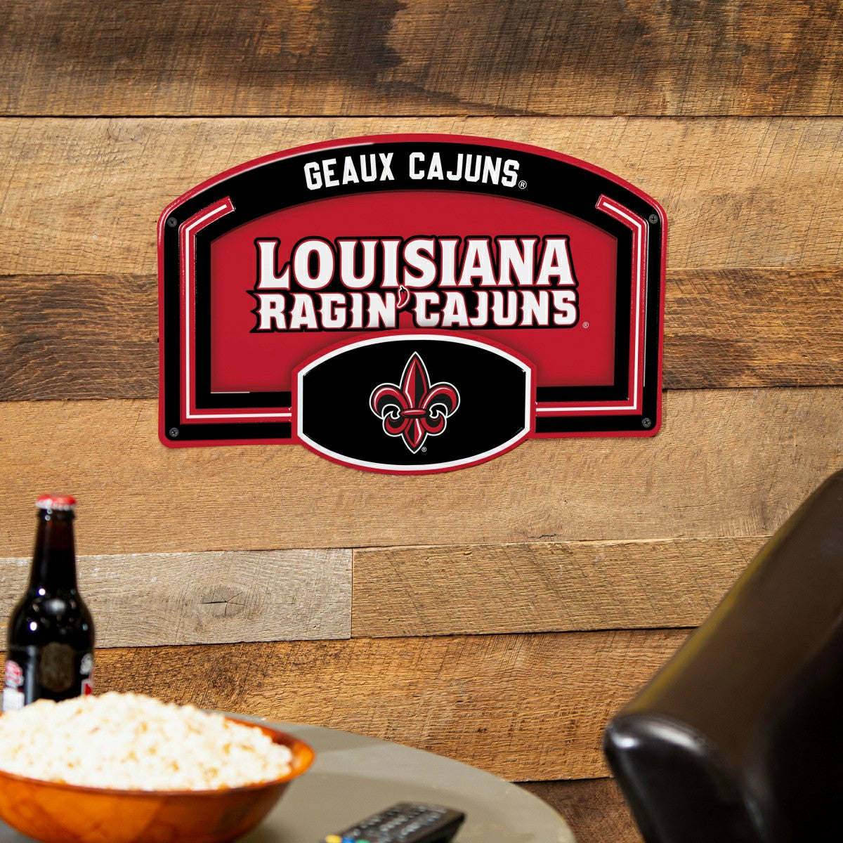 University of Louisiana at Lafayette USA Embossed Steel Wall Sign, 11" - Collegiate Home