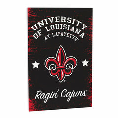 Louisiana at Lafayette University Wood Wall Sign, 16x24 - Collegiate Home