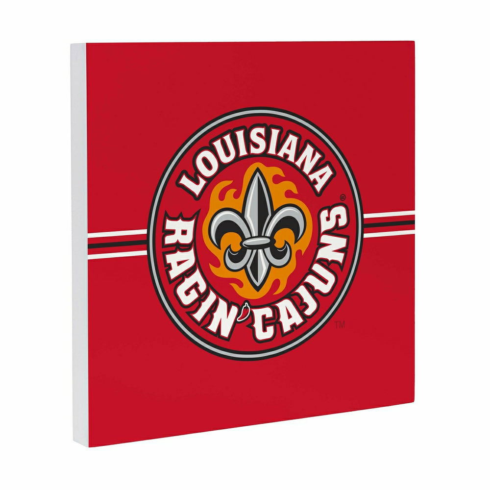 Louisiana at Lafayette University Wood Wall Sign, 12x12 - Collegiate Home