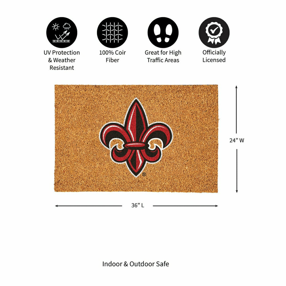 Louisiana at Lafayette University Large Full Color Coir Mat, 36"x24" - Collegiate