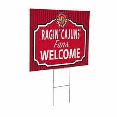 Louisiana at Lafayette University Coroplast Yard Sign, "Fans Welcome" - Collegiate Home