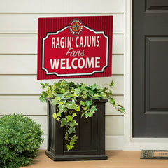 Louisiana at Lafayette University Coroplast Yard Sign, "Fans Welcome" - Collegiate Home
