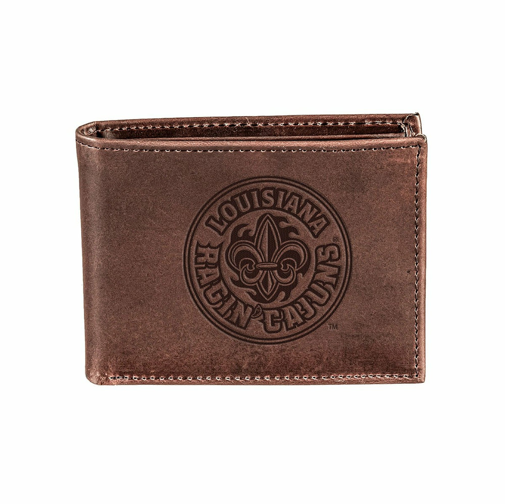University of Louisiana at Lafayette, Bi-Fold Wallet, Brown, CH, 100%  - Collegiate Home