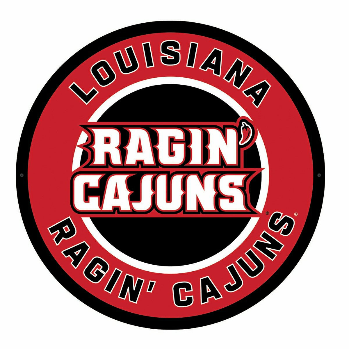 LED Wall Decor, Round, University of Louisiana-Lafayette - Collegiate Home