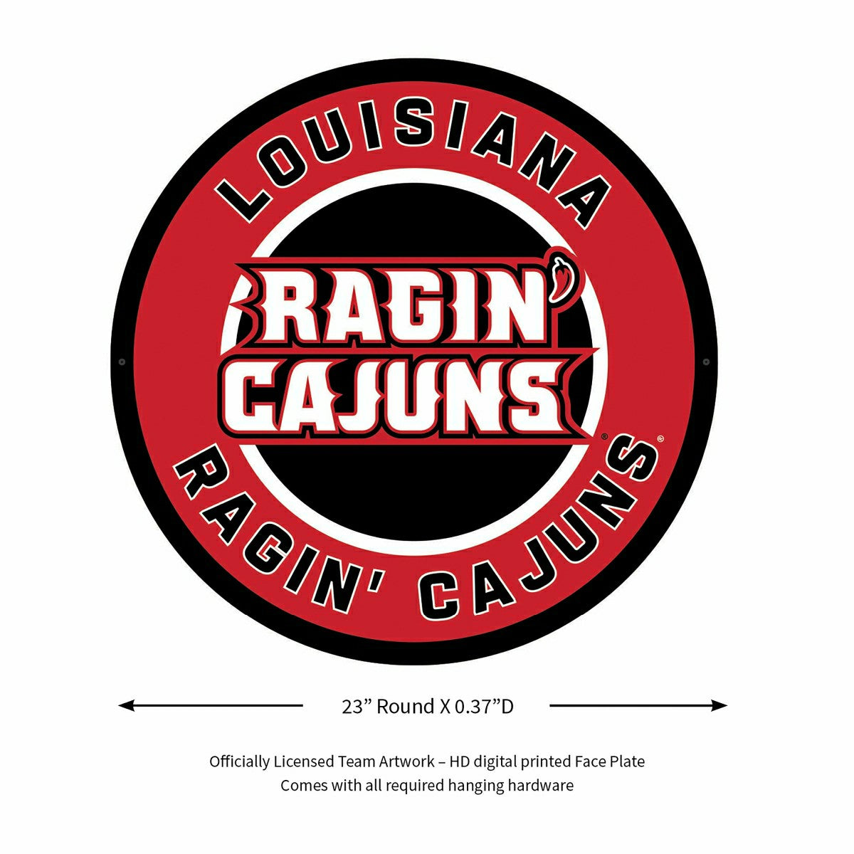 LED Wall Decor, Round, University of Louisiana-Lafayette - Collegiate Home