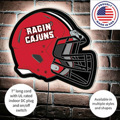 LED Wall Decor, Helmet, University of Louisiana-Lafayette - Collegiate Home