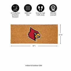University of Louisville Extra Large Full Color Coir Mat, 60"x24" - Collegiate
