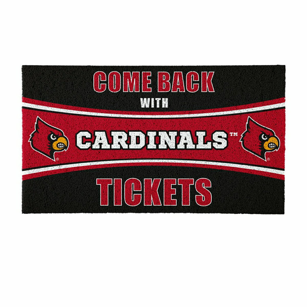 28" x 16" PVC Trapper Mat, Come Back with Tickets, University of Louis - Collegiate