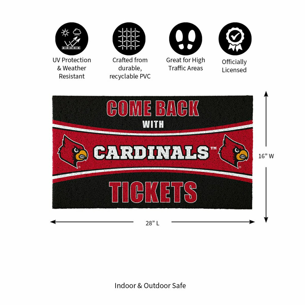 28" x 16" PVC Trapper Mat, Come Back with Tickets, University of Louis - Collegiate