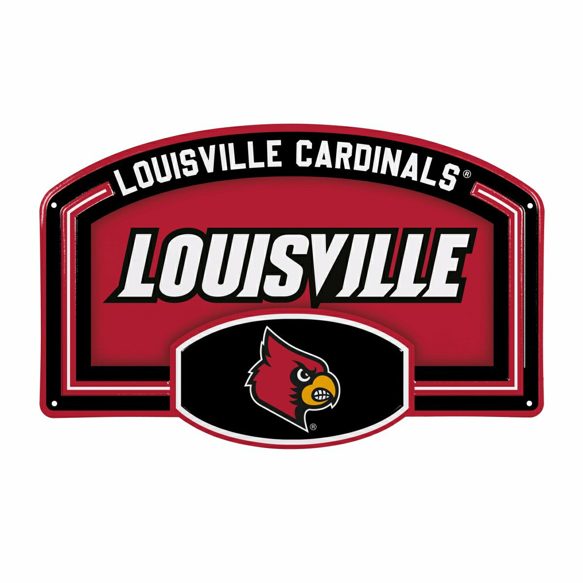 University of Louisville USA Embossed Steel Wall Sign, 11" x 17" - Collegiate Home