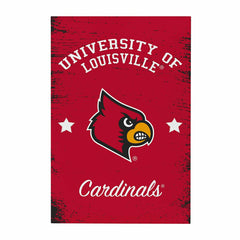 University of Louisville Wood Wall Sign, 16x24 - Collegiate Home
