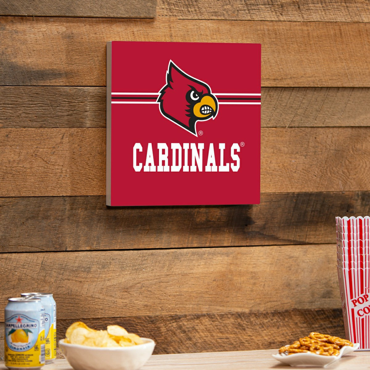 University of Louisville Wood Wall Sign, 12x12 - Collegiate Home