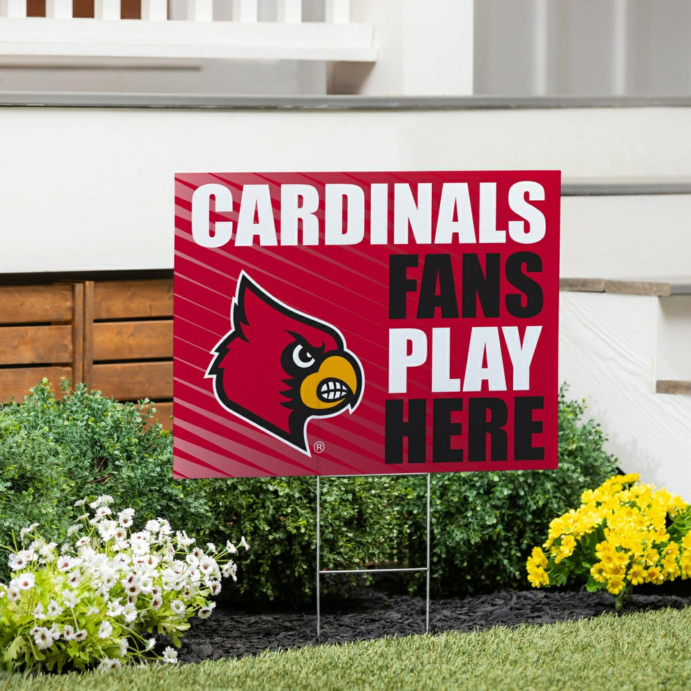 University of Louisville Coroplast Yard Sign "Fans Play Here" - Collegiate Home