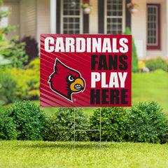 University of Louisville Coroplast Yard Sign "Fans Play Here" - Collegiate Home