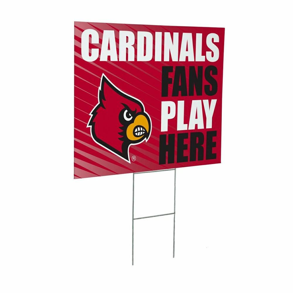 University of Louisville Coroplast Yard Sign "Fans Play Here" - Collegiate Home