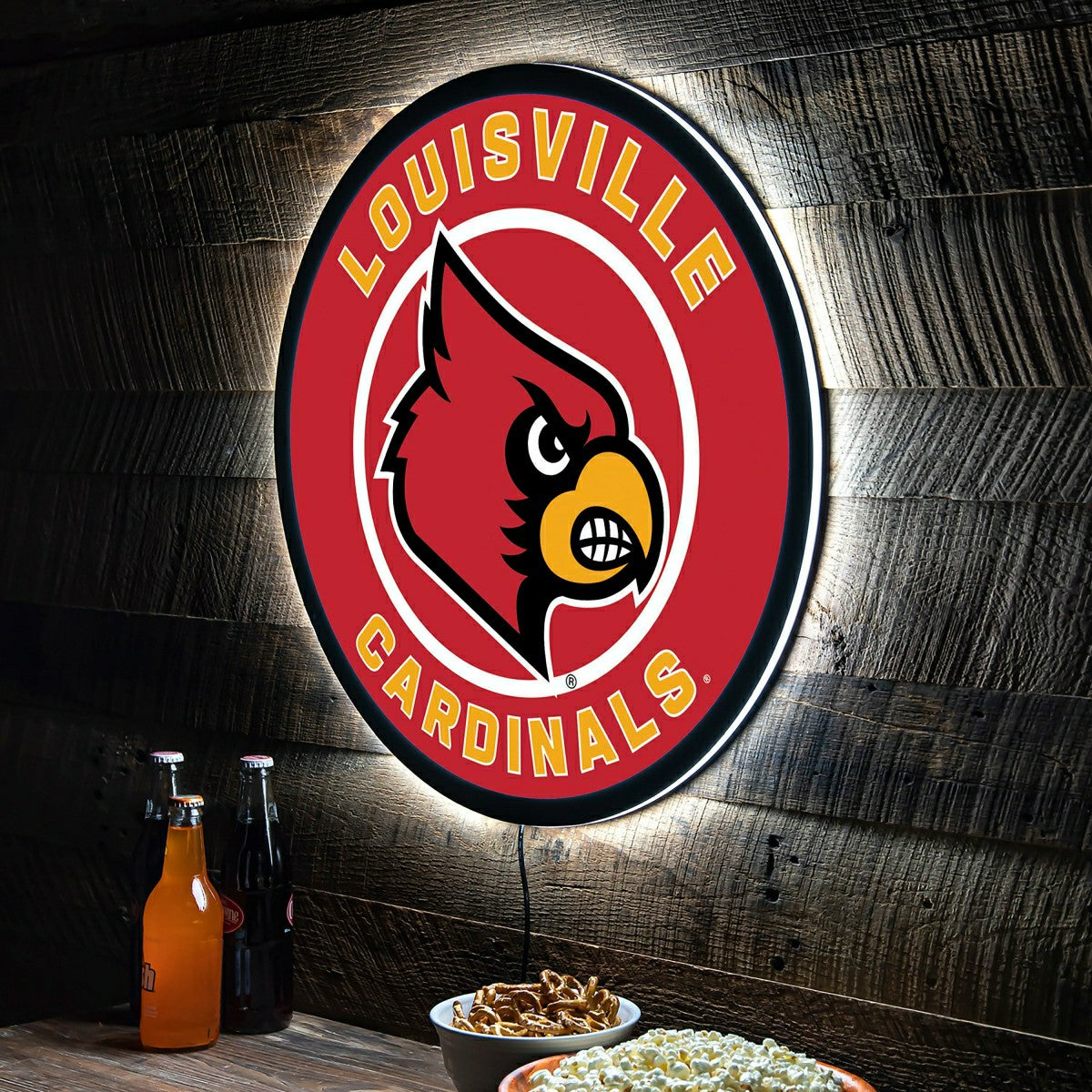 LED Wall Decor, Round, University of Louisville - Collegiate Home