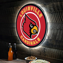 LED Wall Decor, Round, University of Louisville - Collegiate Home