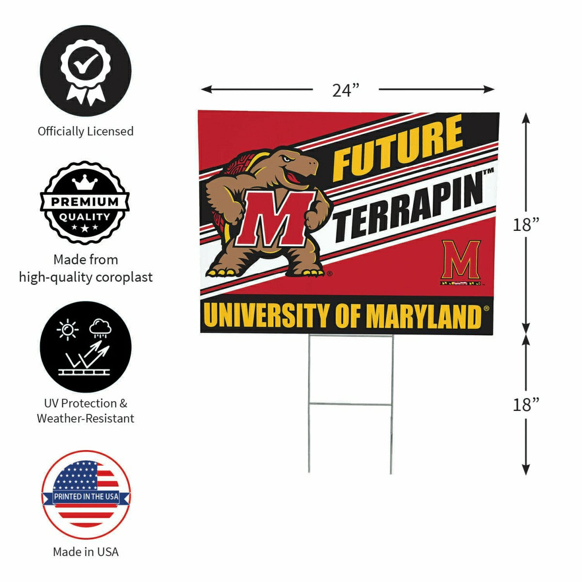 University of Maryland Coroplast Yard Sign, Future Student - Collegiate Home