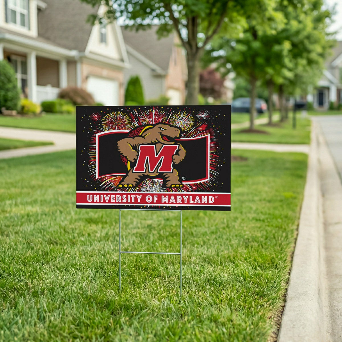 University of Maryland Yard Sign, Patriotic - Collegiate Home