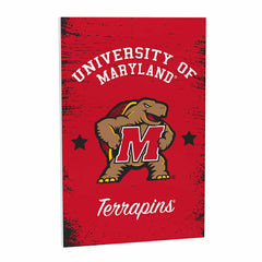 University of Maryland Wood Wall Sign, 16x24 - Collegiate Home