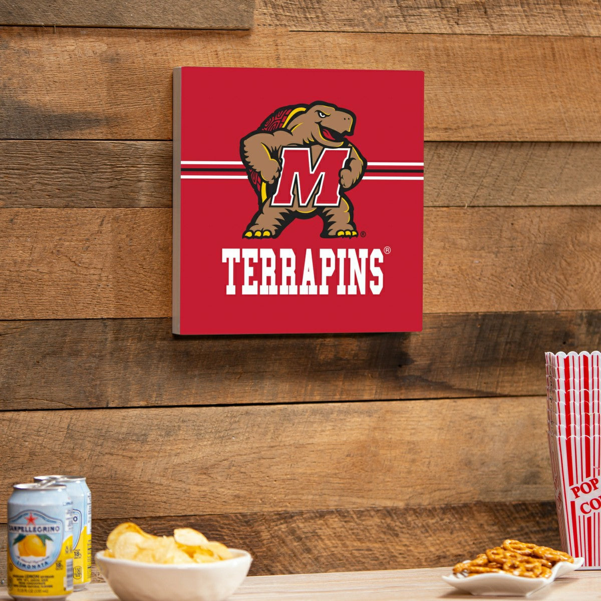 University of Maryland Wood Wall Sign, 12x12 - Collegiate Home