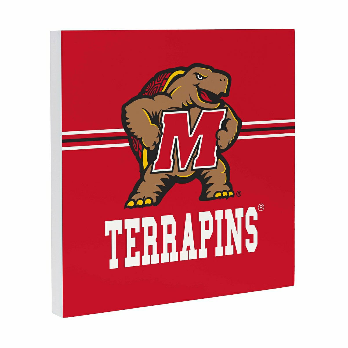 University of Maryland Wood Wall Sign, 12x12 - Collegiate Home