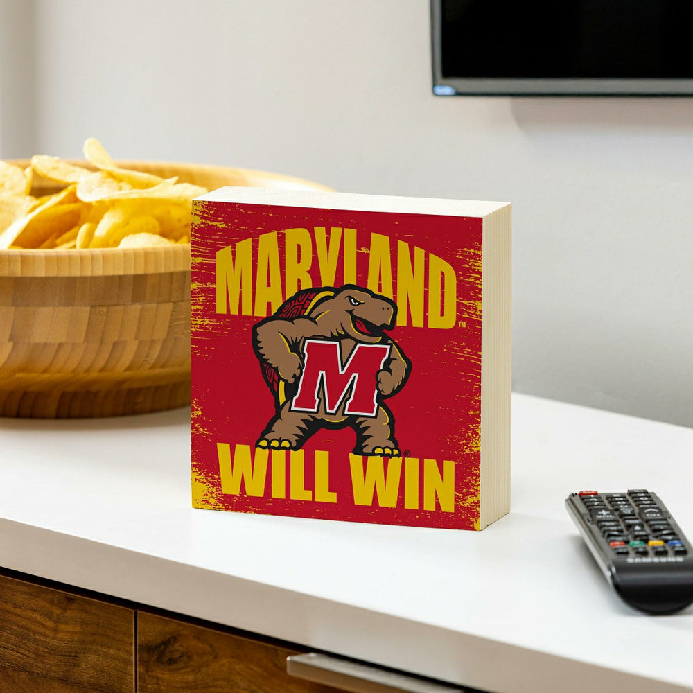 University of Maryland Plock, Down Home Fans, 6x6 - Collegiate Home