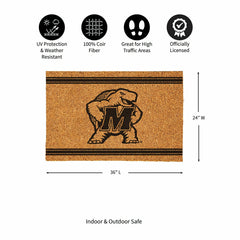 University of Maryland Large One Color Coir Mat, 36"x24" - Collegiate
