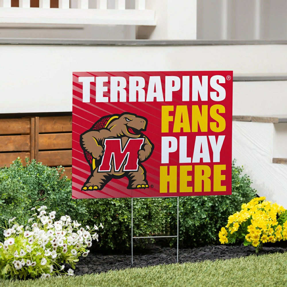 University of Maryland Coroplast Yard Sign "Fans Play Here" - Collegiate Home