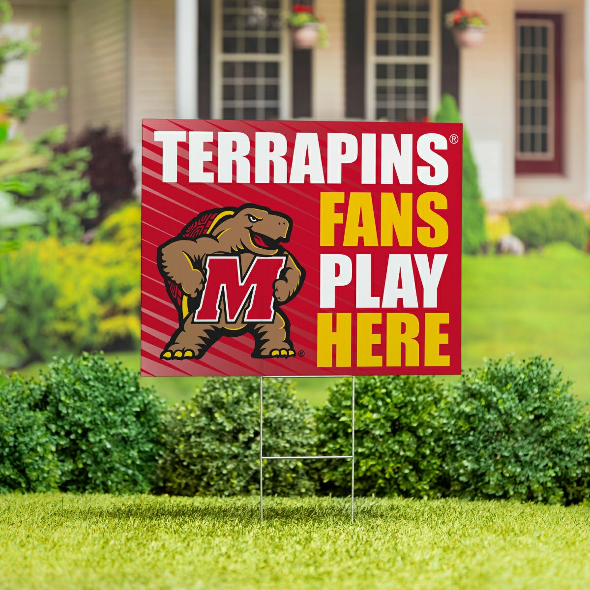 University of Maryland Coroplast Yard Sign "Fans Play Here" - Collegiate Home