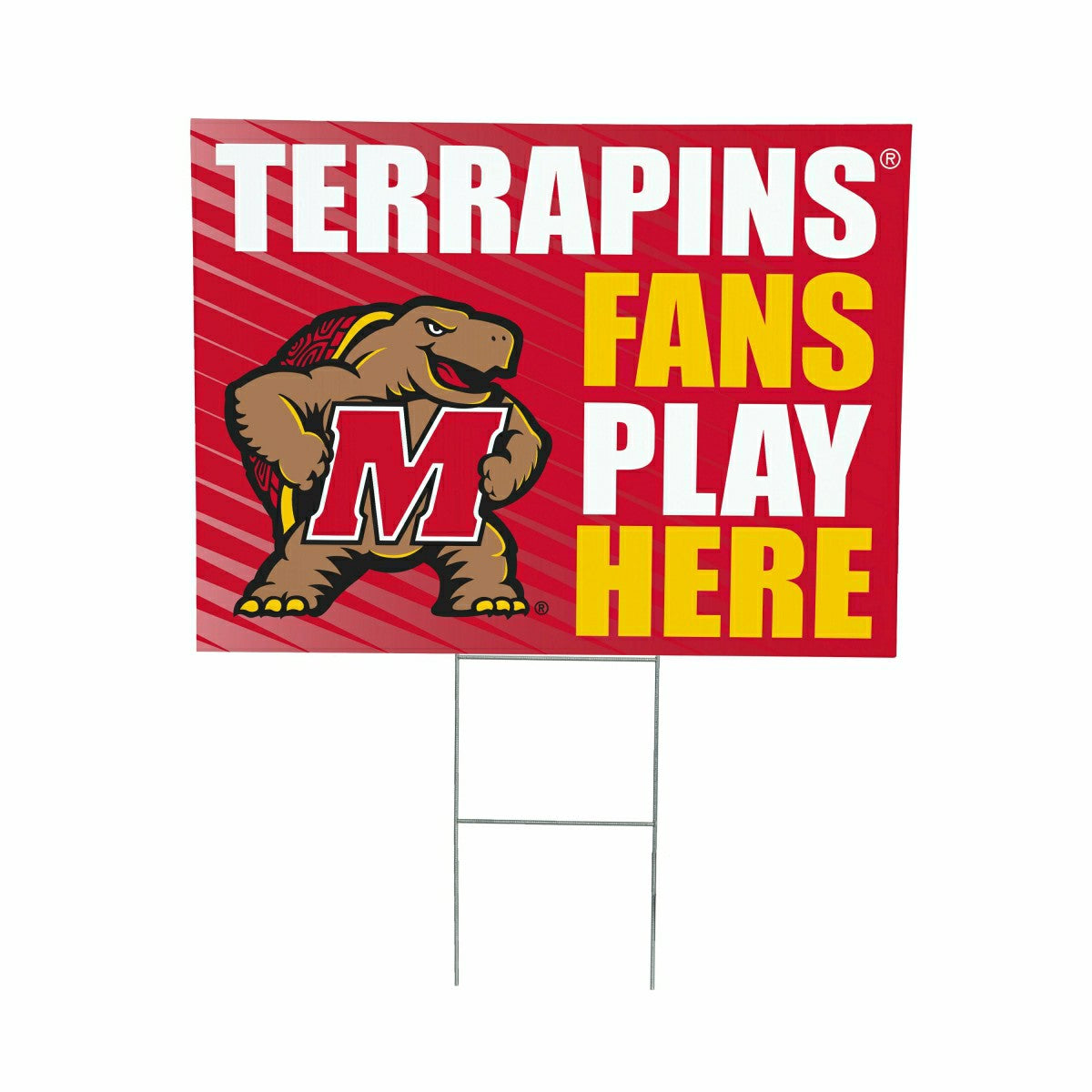 University of Maryland Coroplast Yard Sign "Fans Play Here" - Collegiate Home